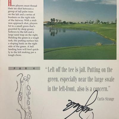 Professional golfer Billy Andrade signed magazine page