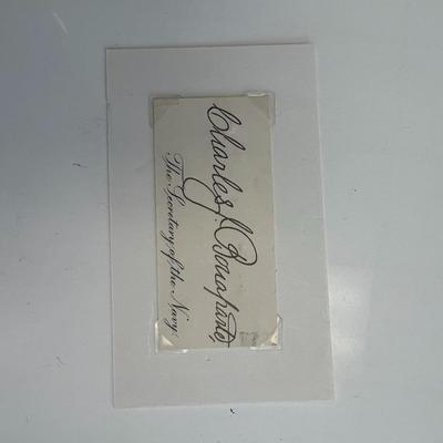 U.S. Attorney General Charles Bonaparte original signature