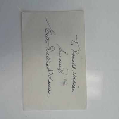 Competitive swimmer and actress Esther Williams original signature