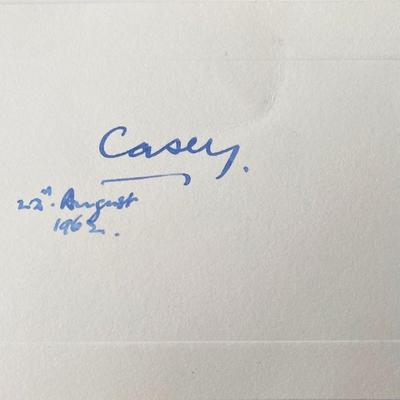 Richard Casey, Baron Casey original signature