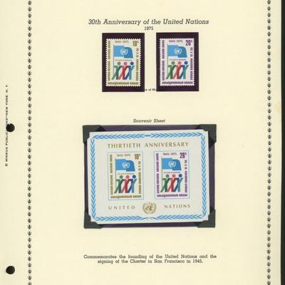 United Nations New York Stamps 1975