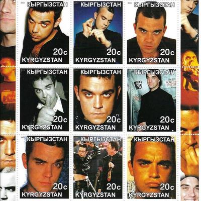 Robbie Williams - Kyrgyzstan - Cinderella Stamp Set