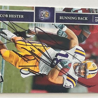 LSU Tigers Jacob Hester 2008 Press Pass # 17 signed trading card