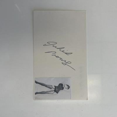 Dancer Juliet Prowse original signature