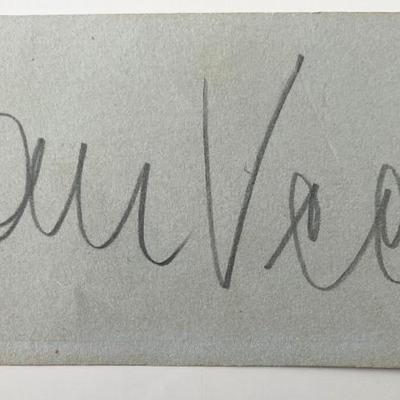 Austrian dancer Jan Veen original signature