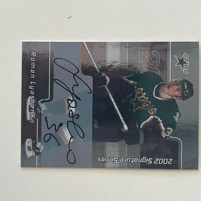 Dallas Stars Roman Lyashenko 2002 Signature Series #036 signed trading card