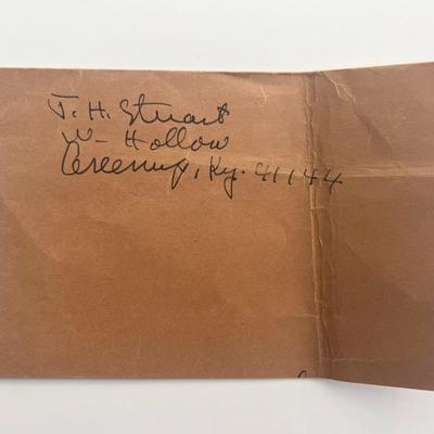 Writer Jesse Stuart original signature