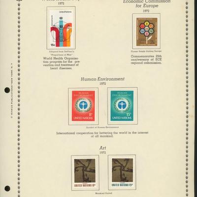 United Nations New York Stamps 1972