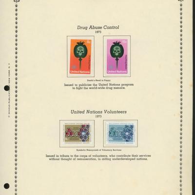 United Nations New York Stamps 1973