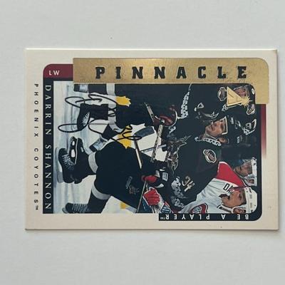 Phoenix Coyotes Darrin Shannon 1997 Pinnacle #183 signed trading card