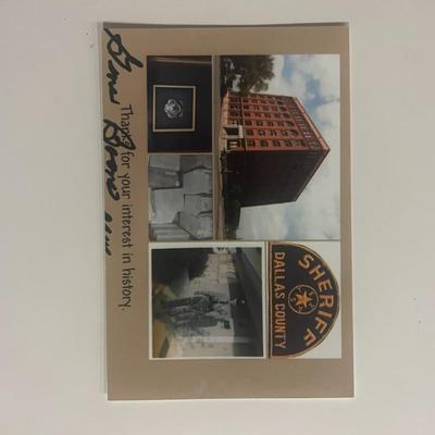 Dallas County Deputy Sheriff Eugene Boone signed postcard