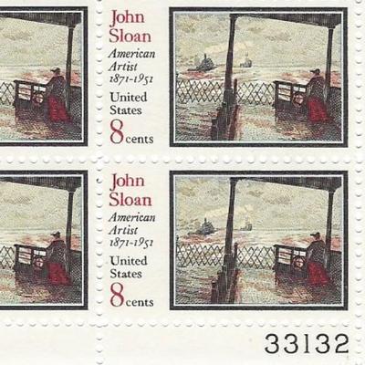 John Sloan Plate Block