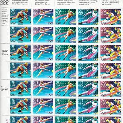 1992 Winter Olympics Stamps