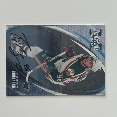 Minnesota Wild Pierre-Marc Bouchard 2003 In The Game # 196 signed trading card