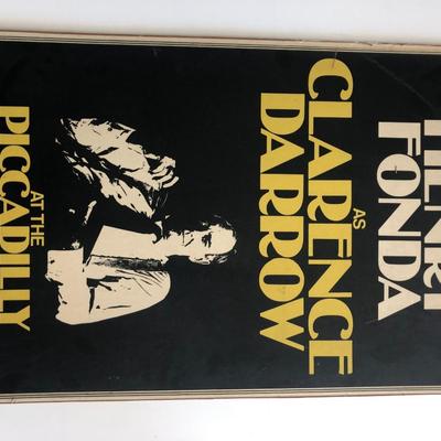 Henry Fonda Clarence Darrow Piccadilly Theatre, London 1975 Advertising Flyer