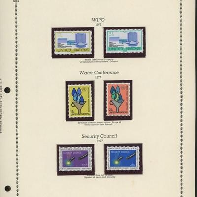 United Nations New York Stamps 1977