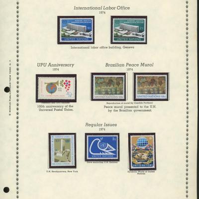 United Nations New York Stamps 1974