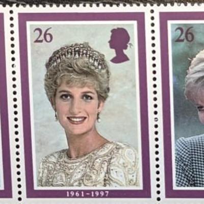 British  Princess Diana Stamp Set.