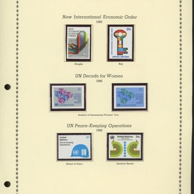 United Nations New York Stamps 1980