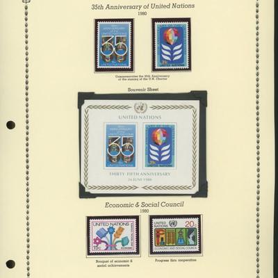 United Nations New York Stamps 1980