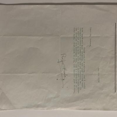 Crime Novelist Rufus King signed letter