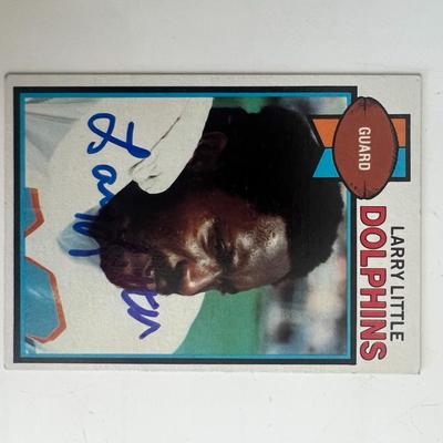 Miami Dolphins Larry Little signed trading card