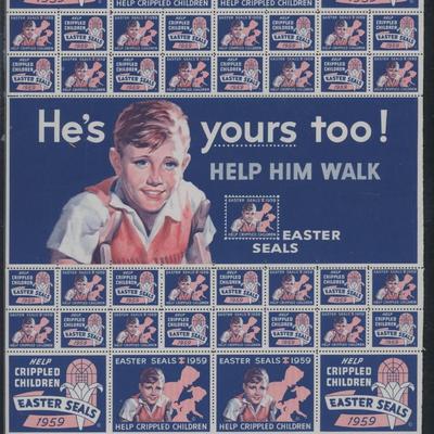 Easter Seals Stamp Sheet
