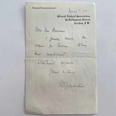Liberal Central Association London Signed Letter