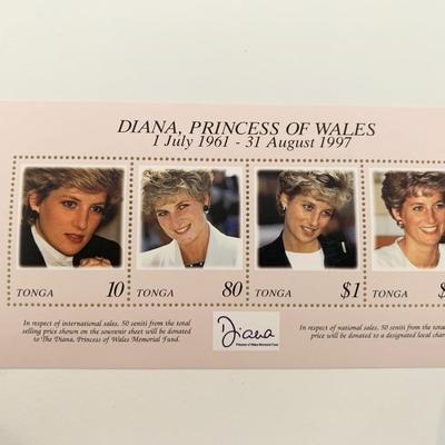 Tonga Diana Princess of Wales commemorative stamp set