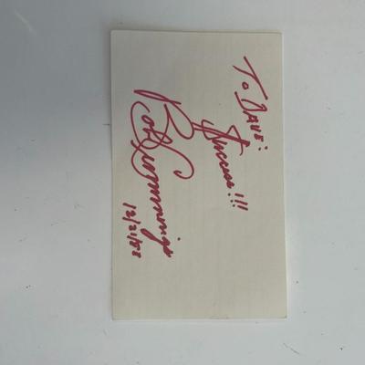 Actor Bob Cummings original signature