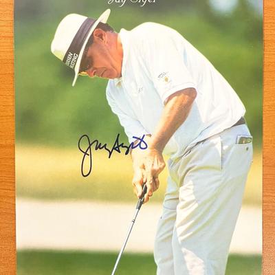 Professional golfer Jay Sigel signed magazine page