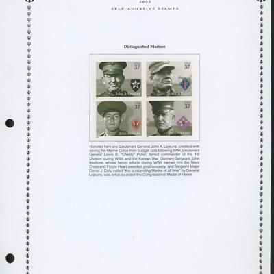 2005 United States Self-Adhesive Booklet Stamp Set: Marines