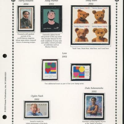 2002 United States Commemorative Stamp Set