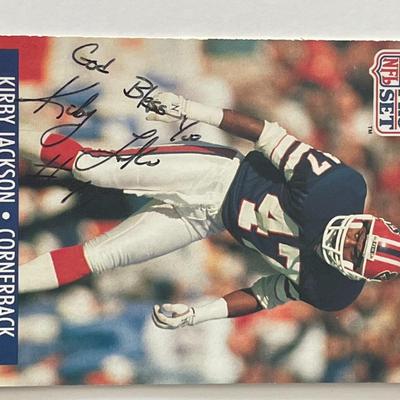 Buffalo Bills Kirby Jackson 1991 NFL #77 signed card