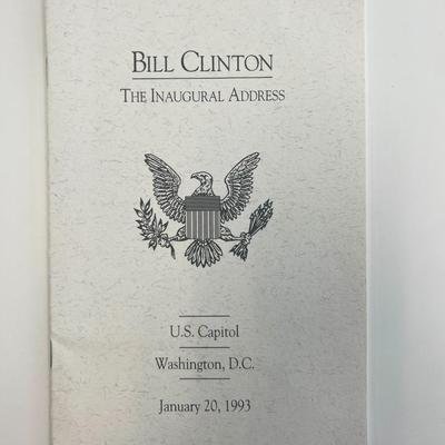 Bill Clinton facsimile Inaugural Address program