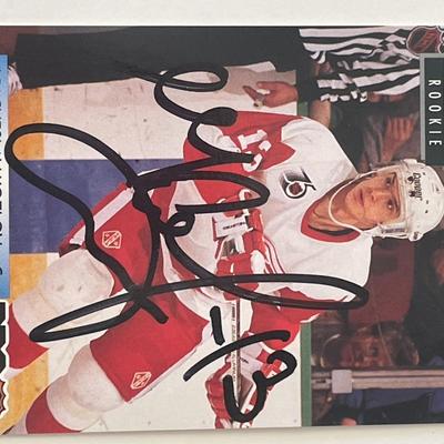 Detroit Red Wings Vyacheslav Kozlov 1992 Pro Set #225 signed trading card