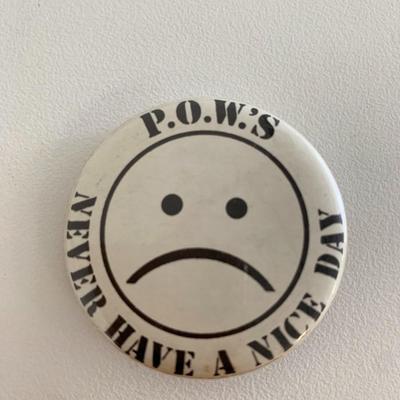 POWS never have a nice day vintage pin