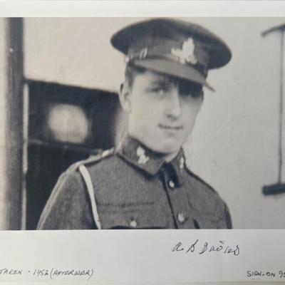 WWII Alfred Davies signed photo