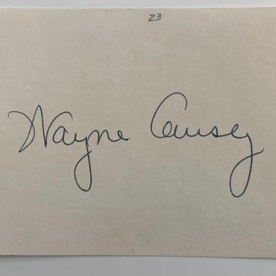 Baseball player Wayne Causey original signature