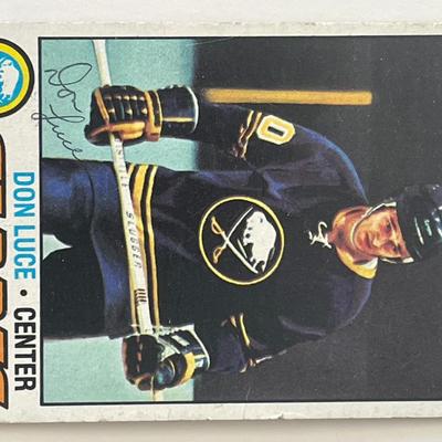 Buffalo Sabres Don Luce 1977 Topps #231 signed trading card