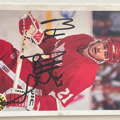 Detroit Red Wings Mike Sillinger 91-92 Upper Deck #457 signed trading card