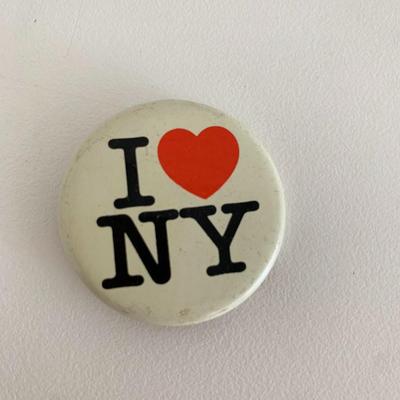 I heart NY vintage pin