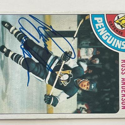Philadelphia Flyers Russ Anderson 1978 Topps #156 signed trading card
