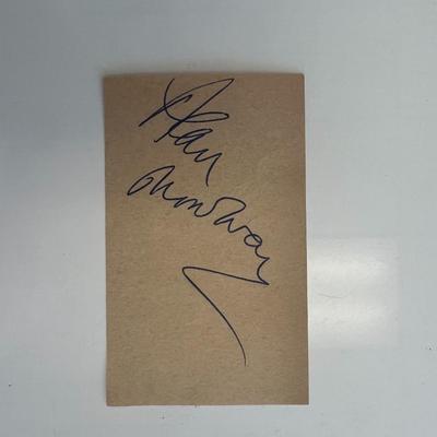 Actor Alan Mowbray original signature