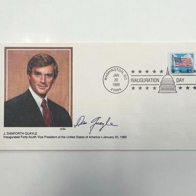 Dan Quayle facsimile Inauguration Day commemorative cover