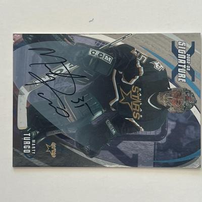 Dallas Stars Marty Turco 2002-03 Signature Series #165 signed trading card