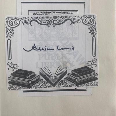 Alison Lurie signed book with book plate