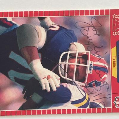 Buffalo Bills Joe Devlin 1989 Pro Set #443 signed trading card