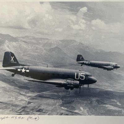 WWII pilot Arnold Cook signed photo