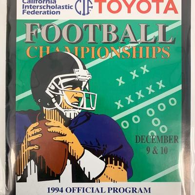 Football Championships Official Program Dec 9&10 1994